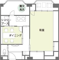 9階温泉露天風呂付き特別室間取り